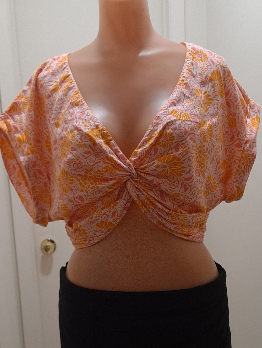 Zara Twist-Front Crop Top Sz M